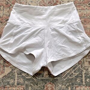 Lululemon Run Speed Up Shorts White Women's Size 0